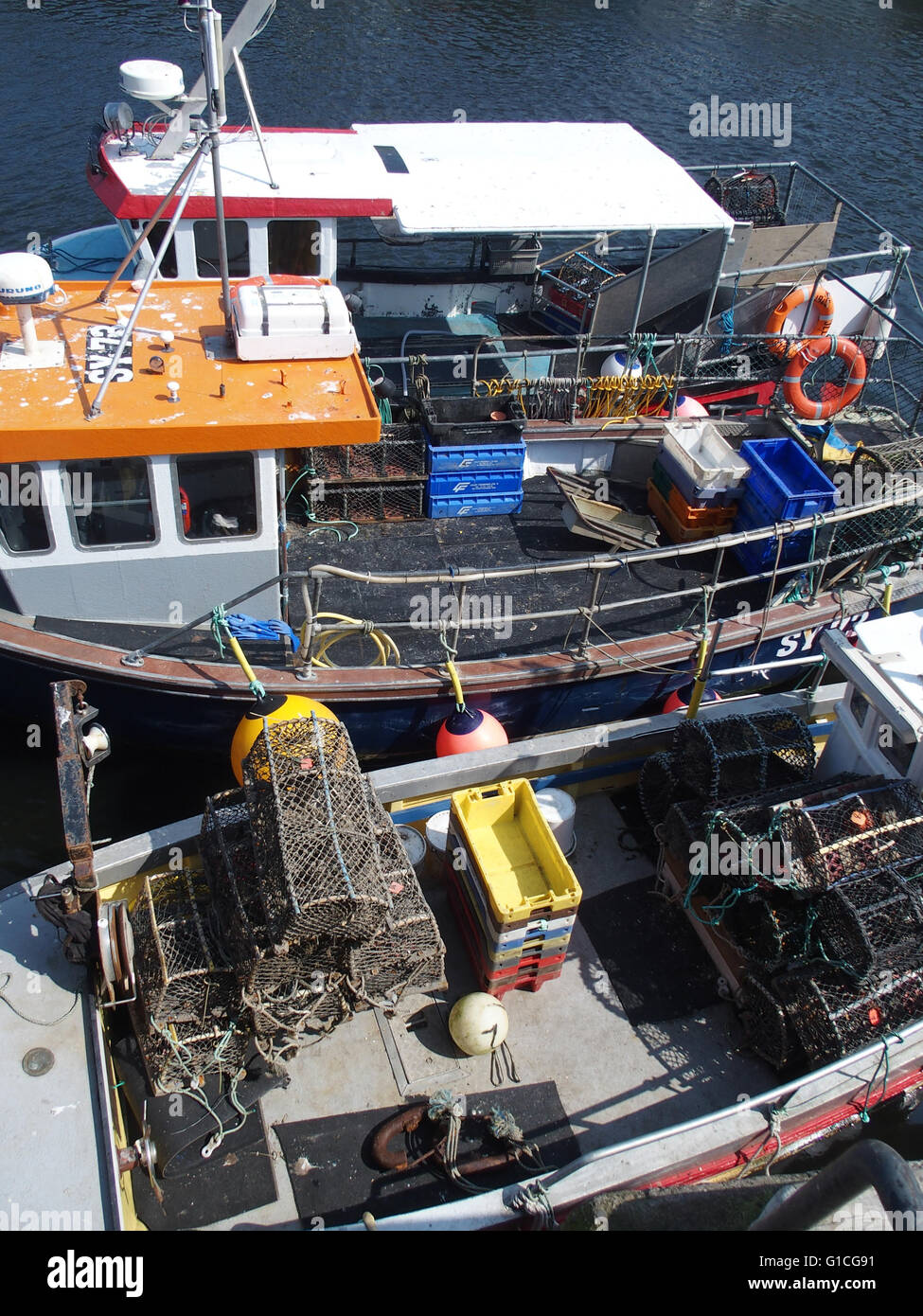 Fishing boats, Eyemouth Harbour Stock Photo Alamy