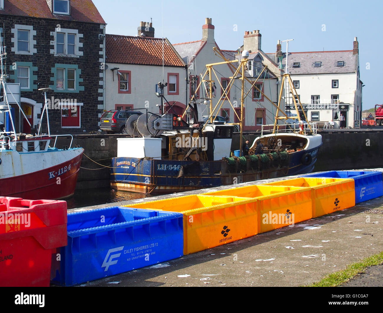 Fishing boats, Eyemouth Harbour Stock Photo Alamy
