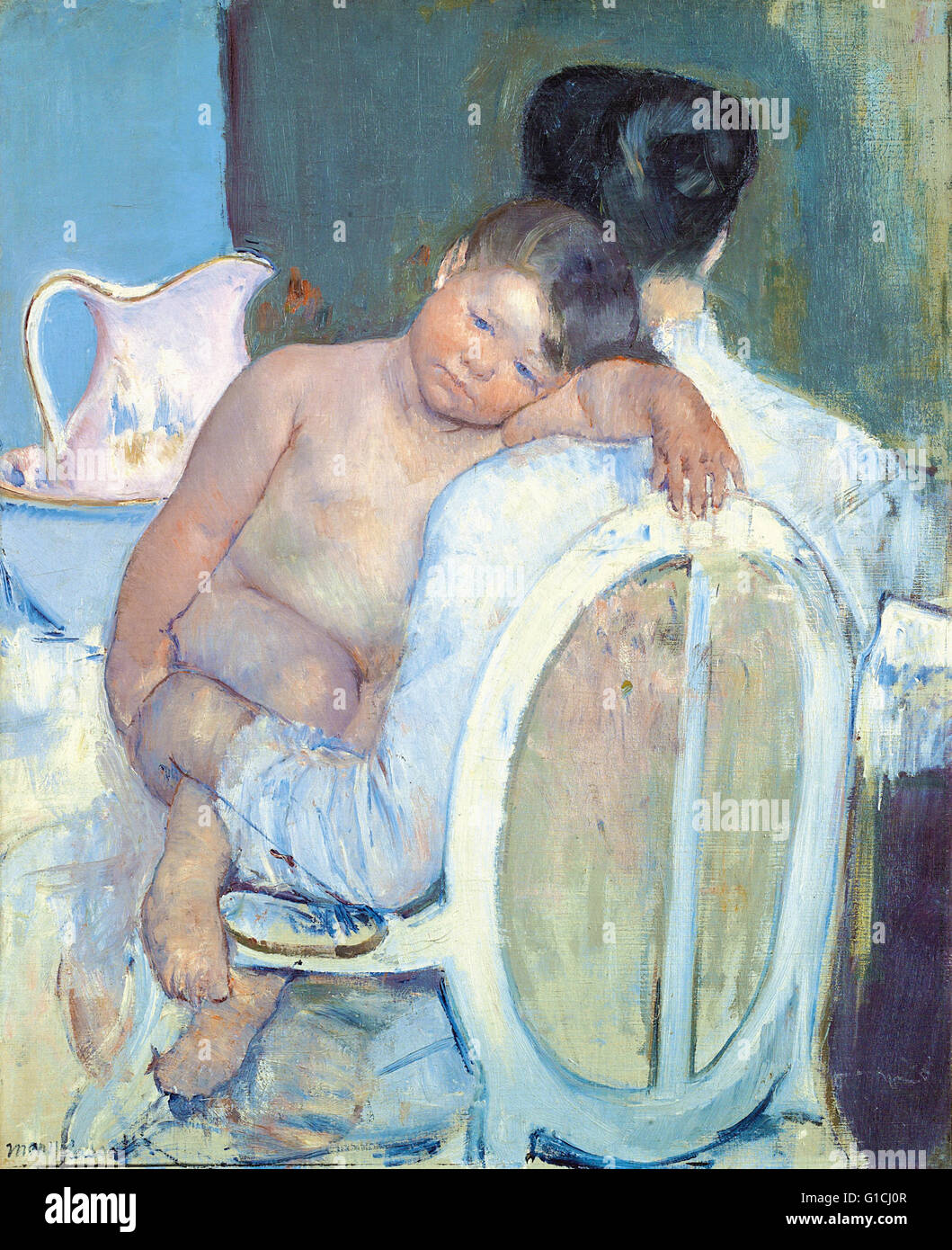Mary Cassatt - Woman Sitting with a Child in Her Arms - Museo de Bellas Artes de Bilbao Stock Photo