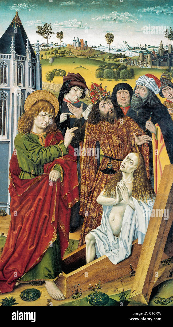 Master of Saint Nicholas - The Resurrection of Drusiana - Museo de Bellas Artes de Bilbao Stock Photo