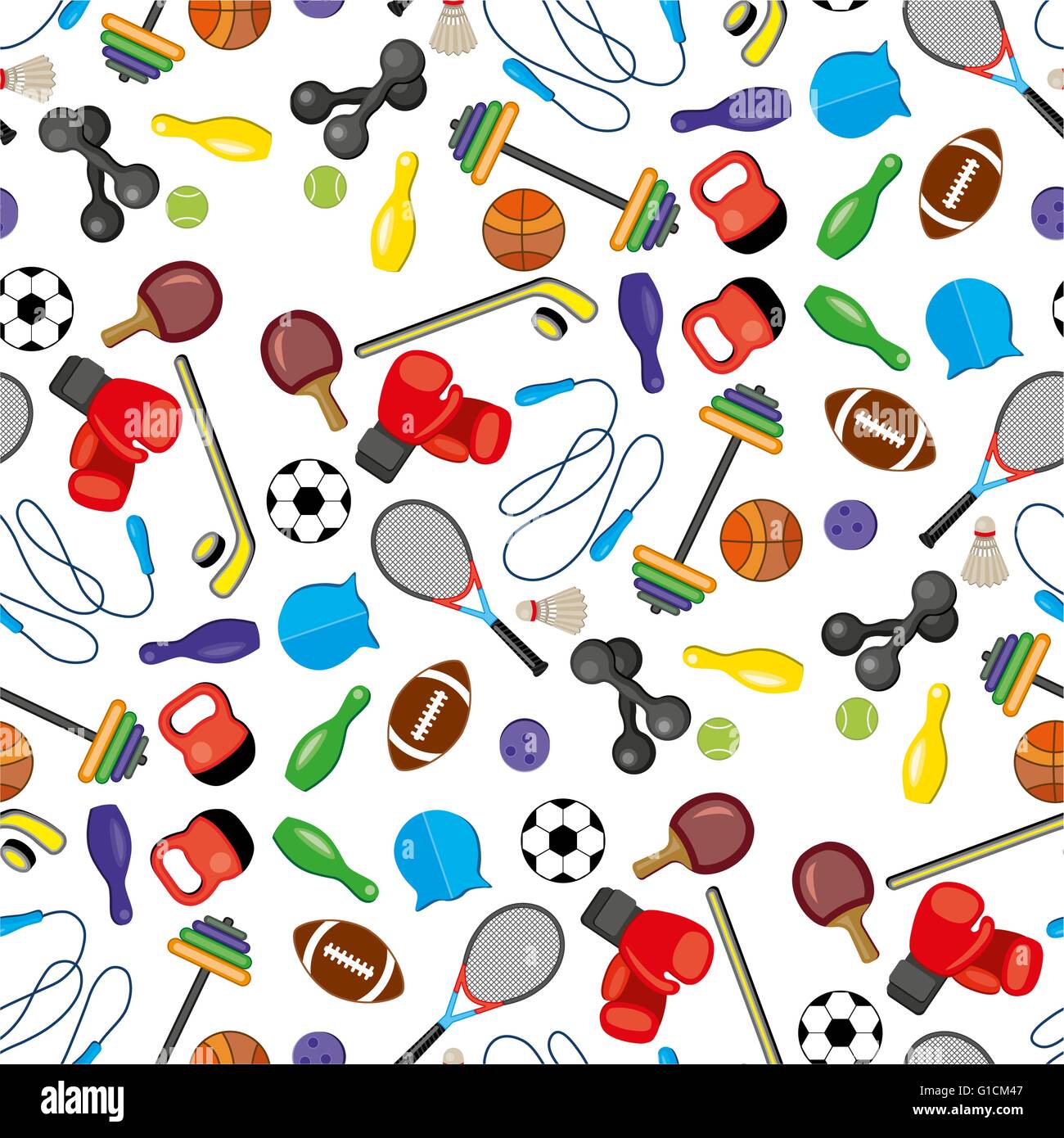 seamless pattern with sport icons Stock Vector Image & Art - Alamy