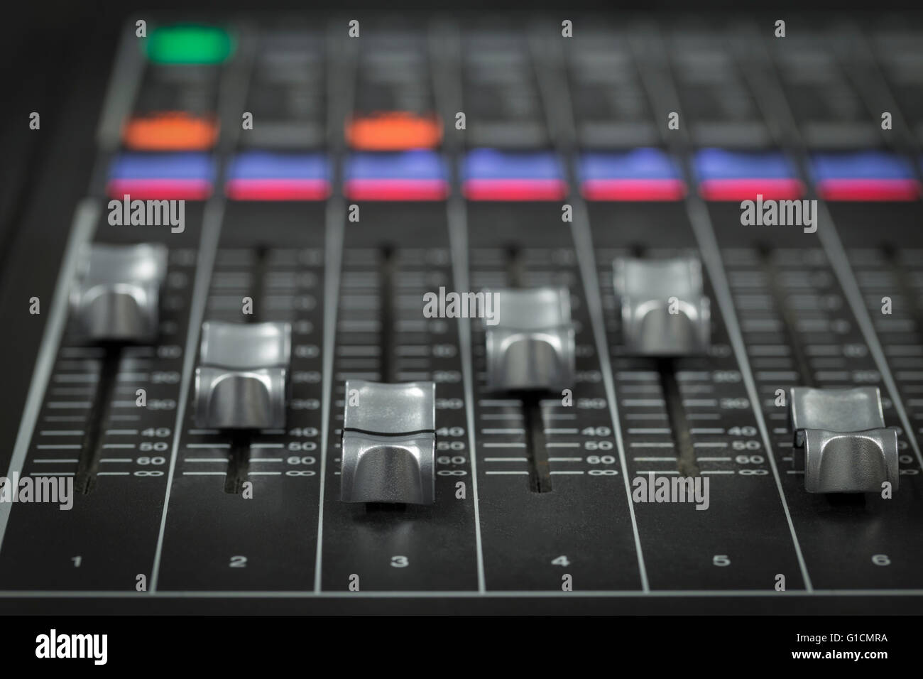 A professional audio mixer at a TV production Stock Photo Alamy