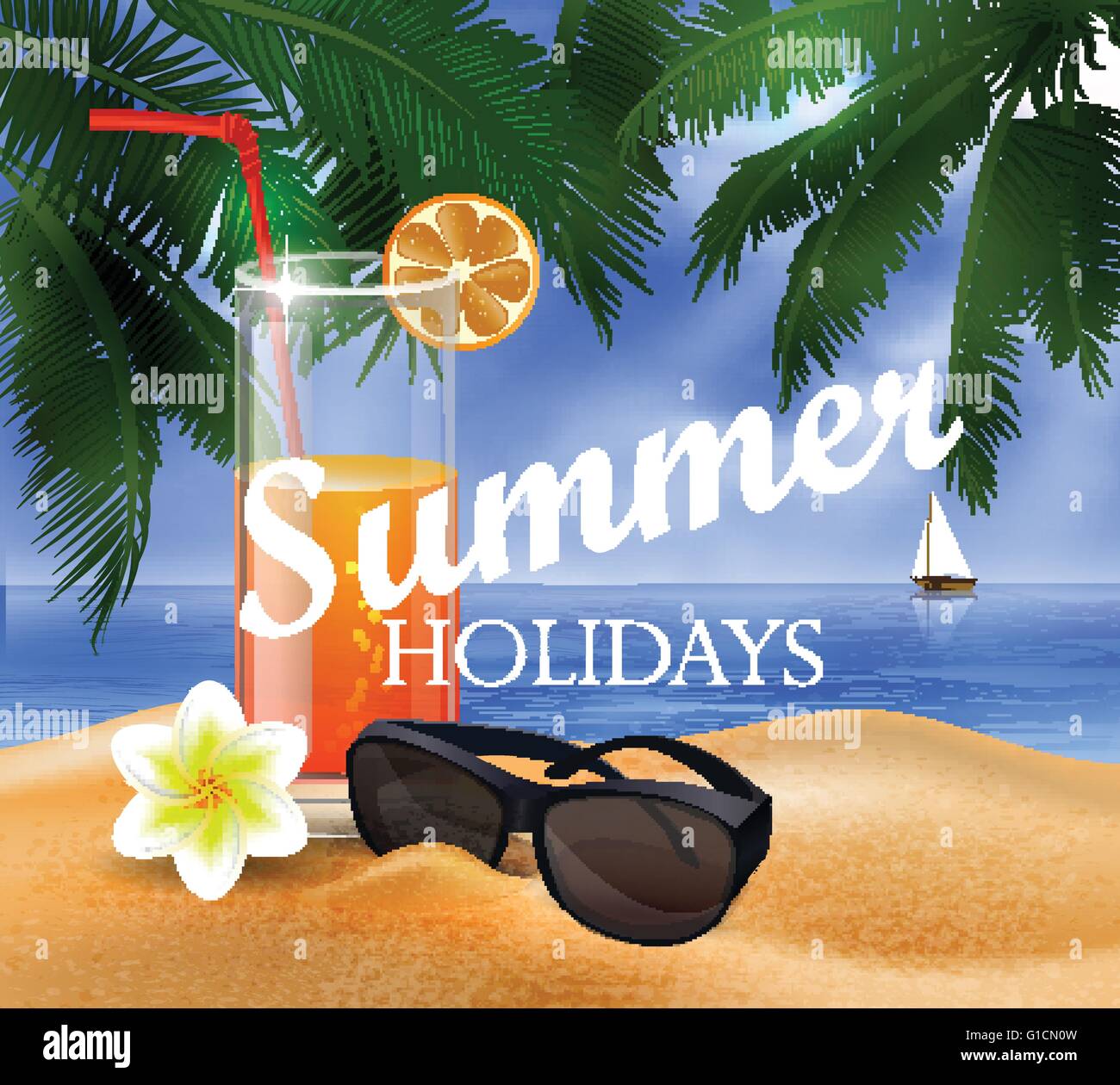 tropical vector background Stock Vector Image & Art - Alamy