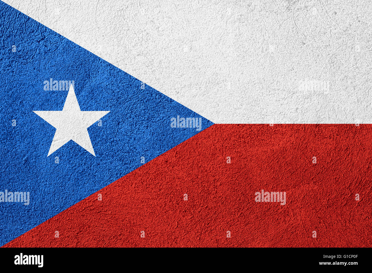 flag of Puerto Rico or Puerto Rican banner on rough pattern background ...
