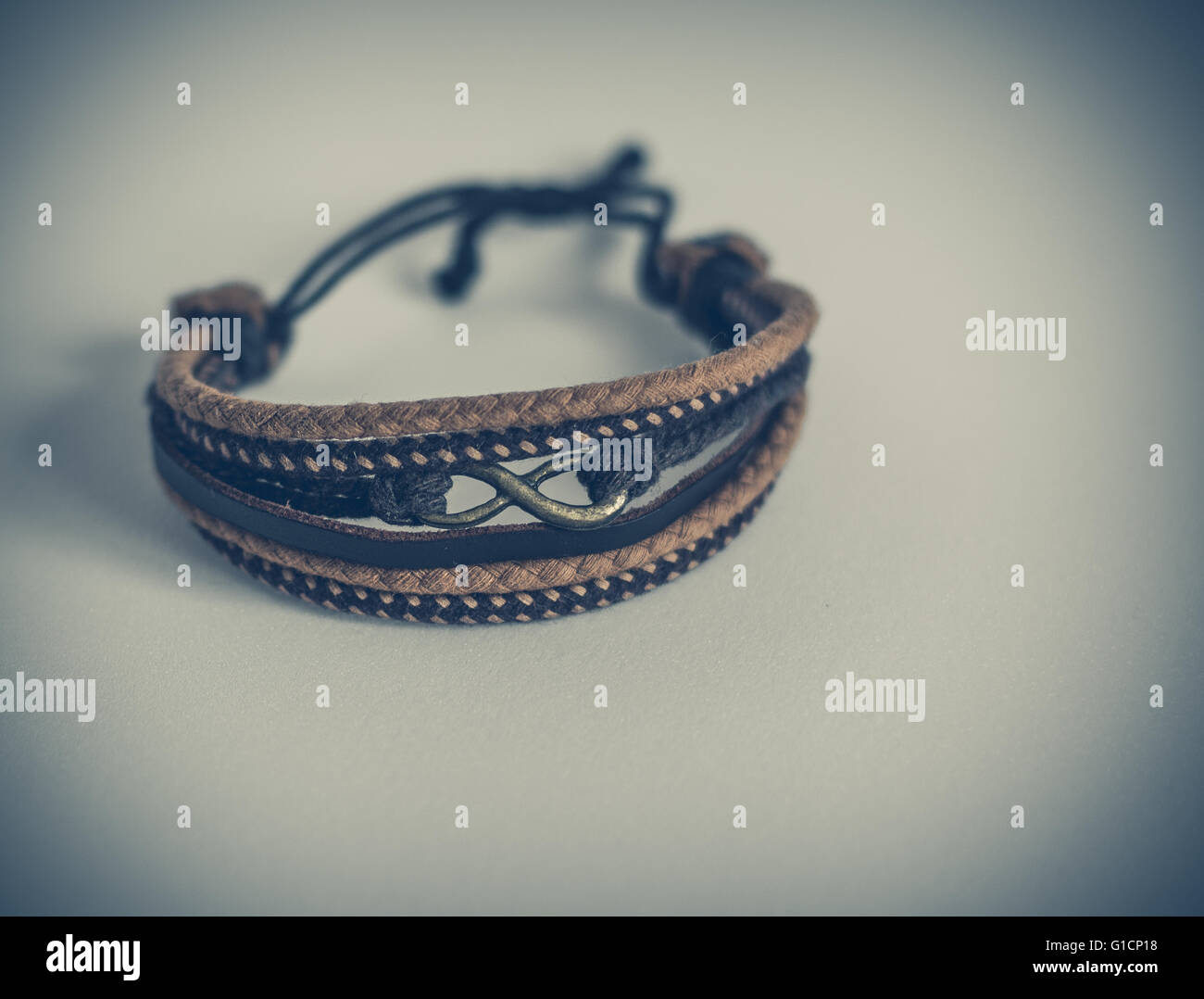 Jewelry, bracelet, isolated, leather hand strap, modern Stock Photo
