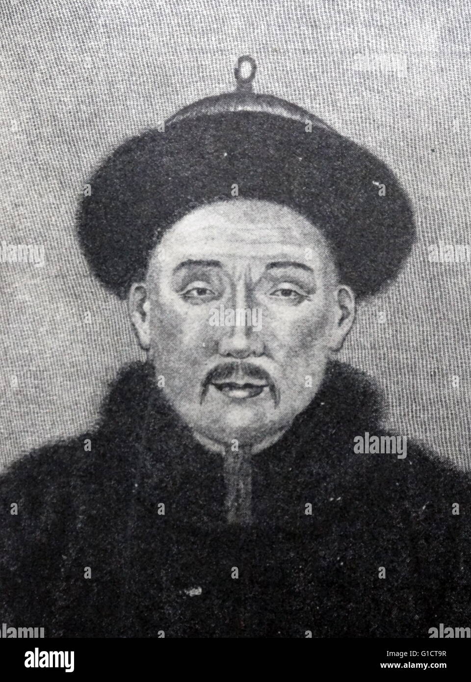 The Qianlong Emperor (1711 – 1799)emperor of the Manchu-led Qing dynasty; he reigned officially from 11 October 1735 to 8 February 1796. he abdicated in favour of his son; the Jiaqing Emperor however; he retained ultimate power as a Retired Emperor until his death in 1799 Stock Photo