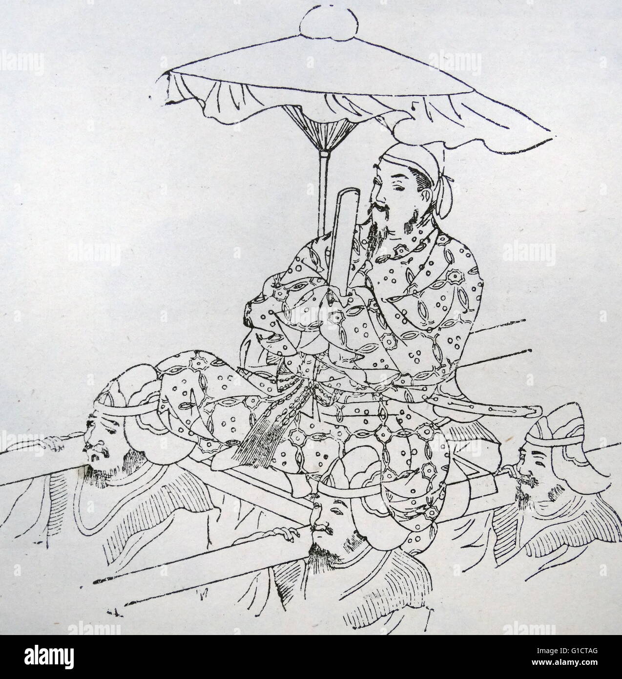 Illustration of a Japanese Emperor of Old Japan Stock Photo Alamy