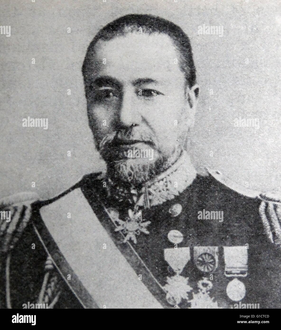 Photographic portrait of Admiral Count T?g? Heihachir? (1848-1934) a Gensui or admiral of the fleet in the Imperial Japanese Navy and one of Japan's greatest naval heroes. Dated 19th Century Stock Photo
