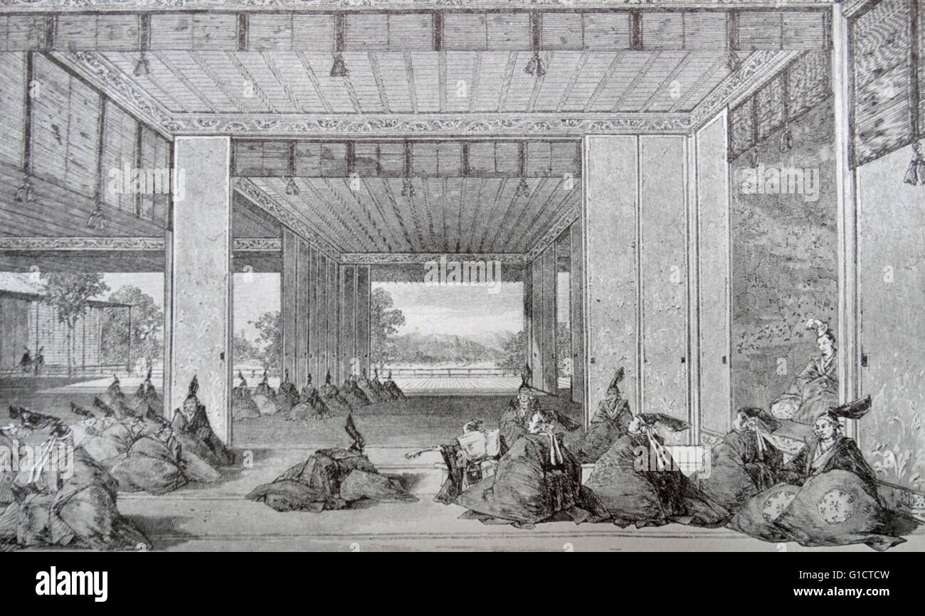 Illustration of the Government of Old Japan, at the court of the Shogun before the restoration