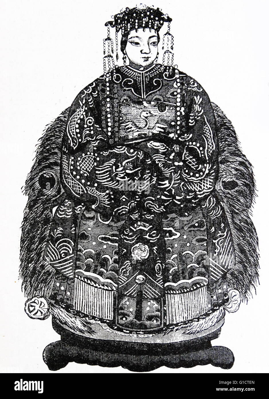 A Chinese magistrates wife 1850 Stock Photo