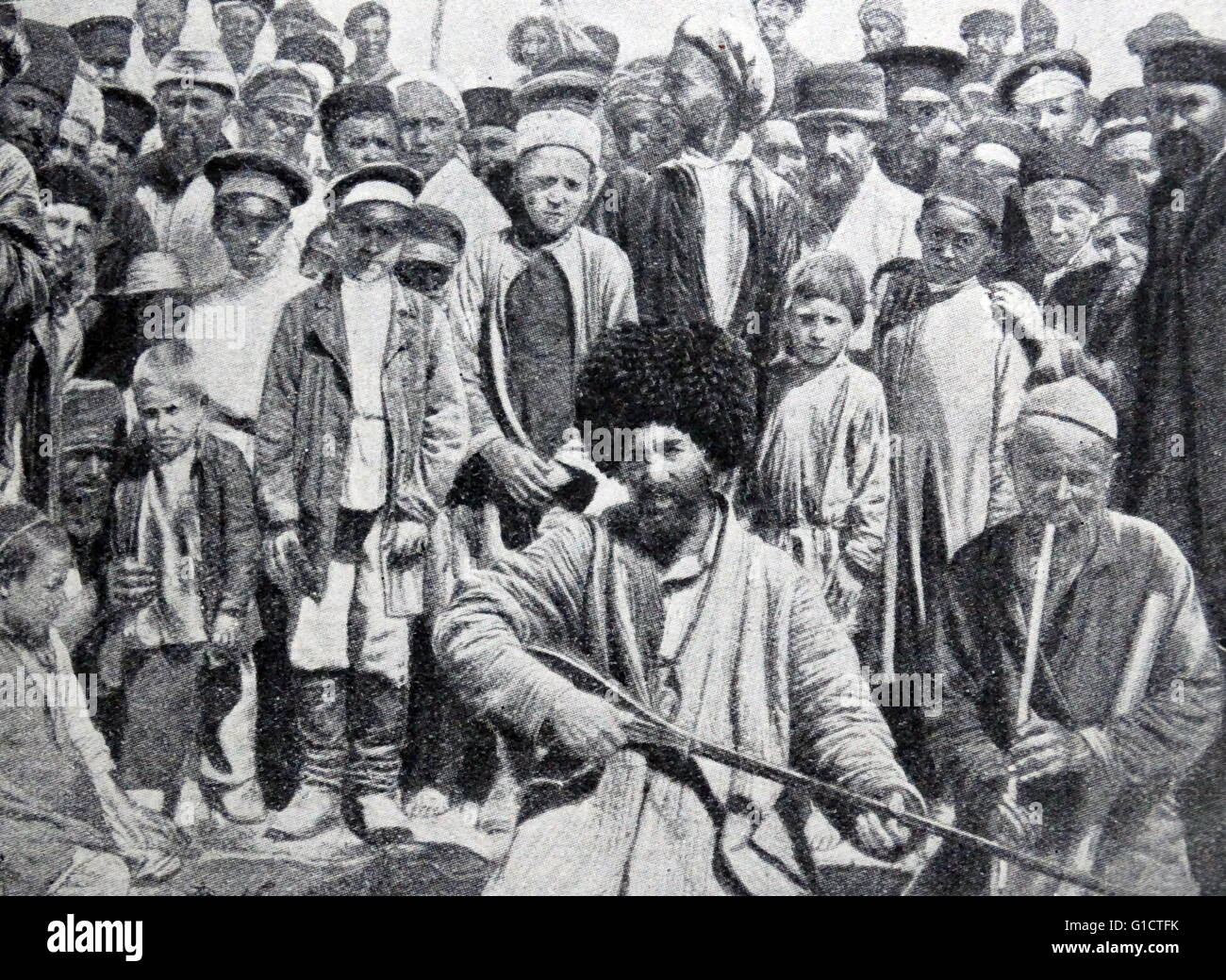 Cossack musicians ; Russia 1880 Stock Photo
