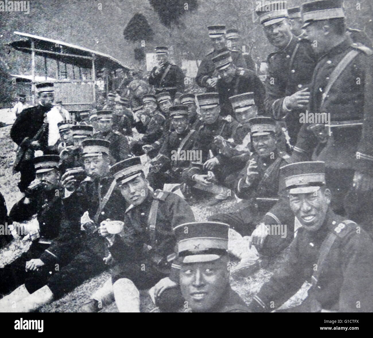 Japanese soldiers during the Russo-Japanese War 1904 Stock Photo - Alamy