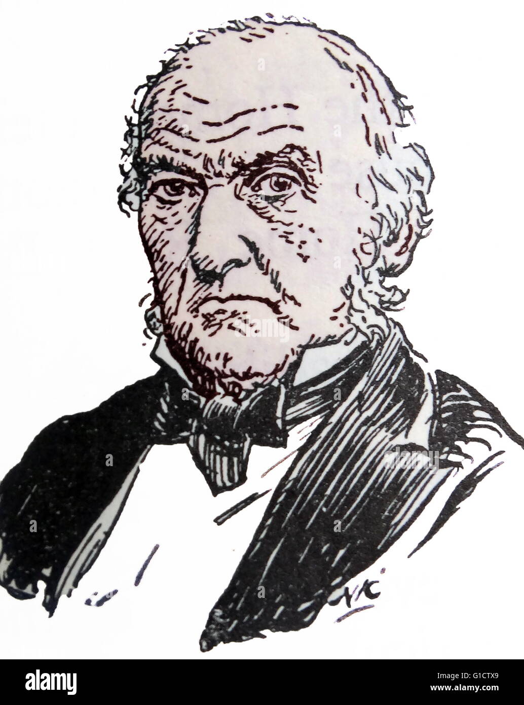 William Ewart Gladstone (1809–1898); Prime Minister of the United Kingdom four times between 1868 and 1894 Stock Photo