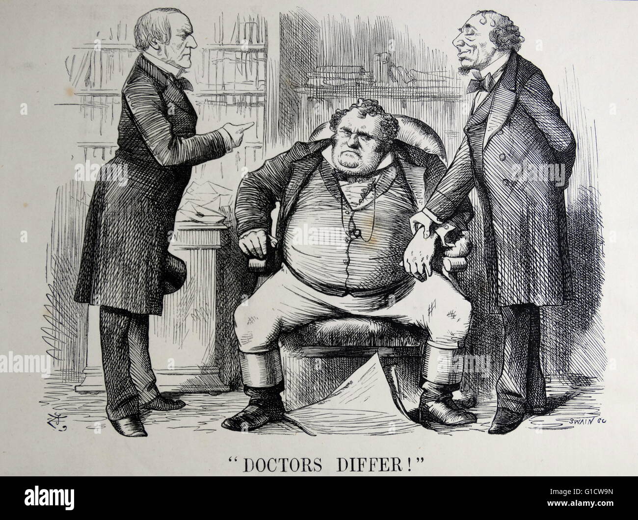 Political satire depicting William Ewart Gladstone (18091898) and