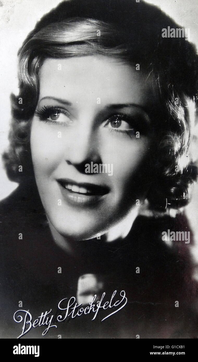 Betty Stockfeld (1905-1966) an Australian film actress. Dated 20th Century Stock Photo