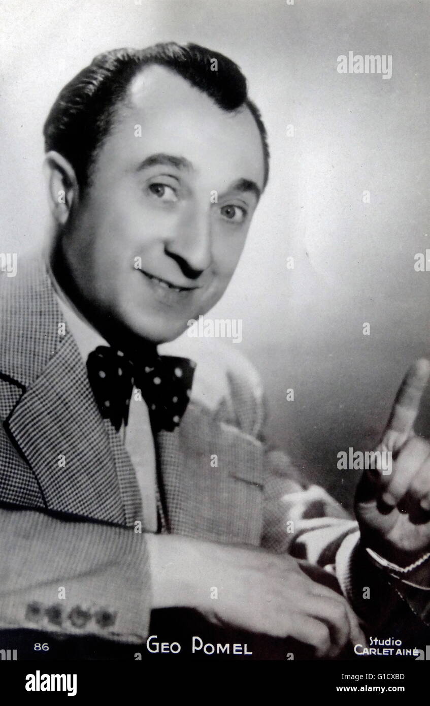 Geo Pomel, French actor. Dated 20th Century Stock Photo