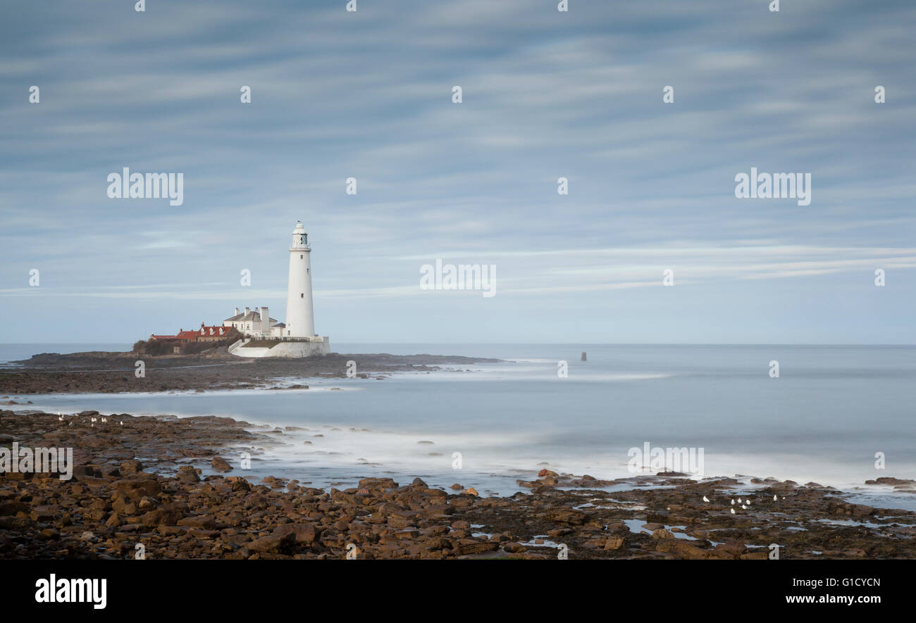 St. Mary's Lighthouse, Whitley Bay, Newcastle, UK Stock Photo Alamy