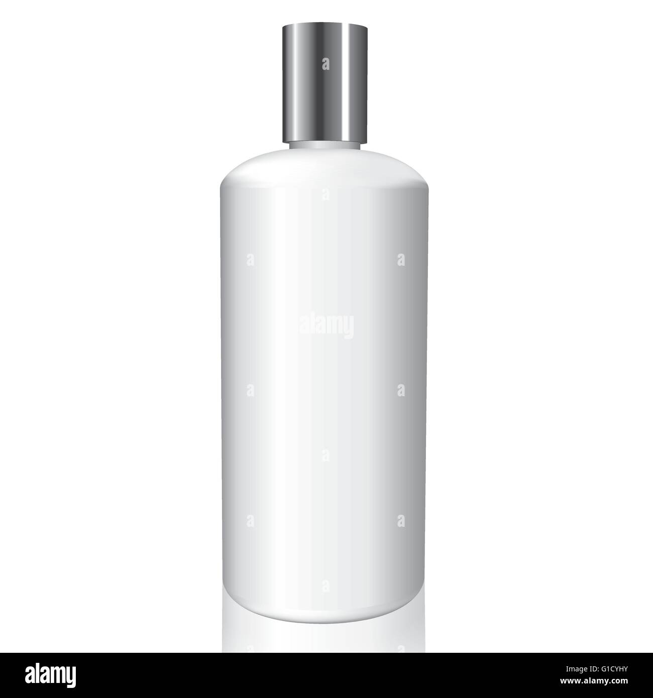 White bottle with a silver cap full vector Stock Vector