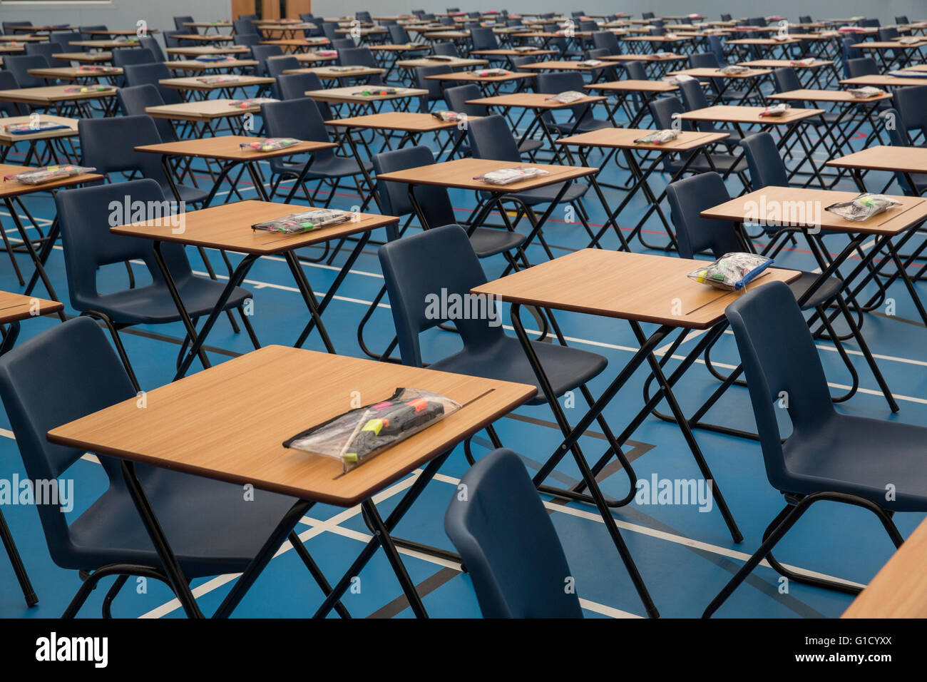 School examination room Stock Photo