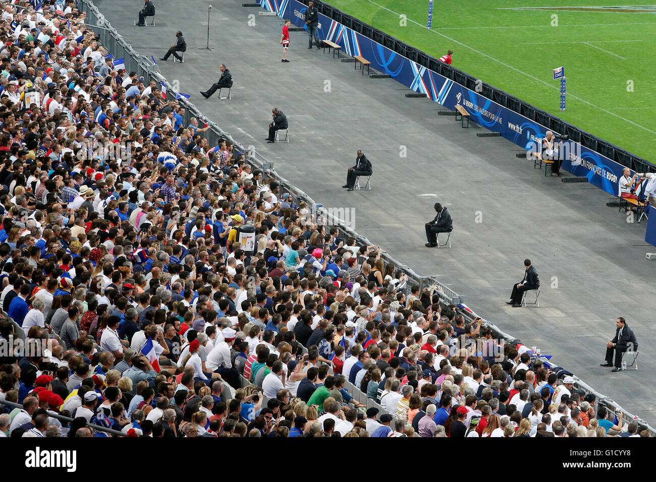 Rugby match at the Stade de France.  Saint-Denis. France. Stock Photo