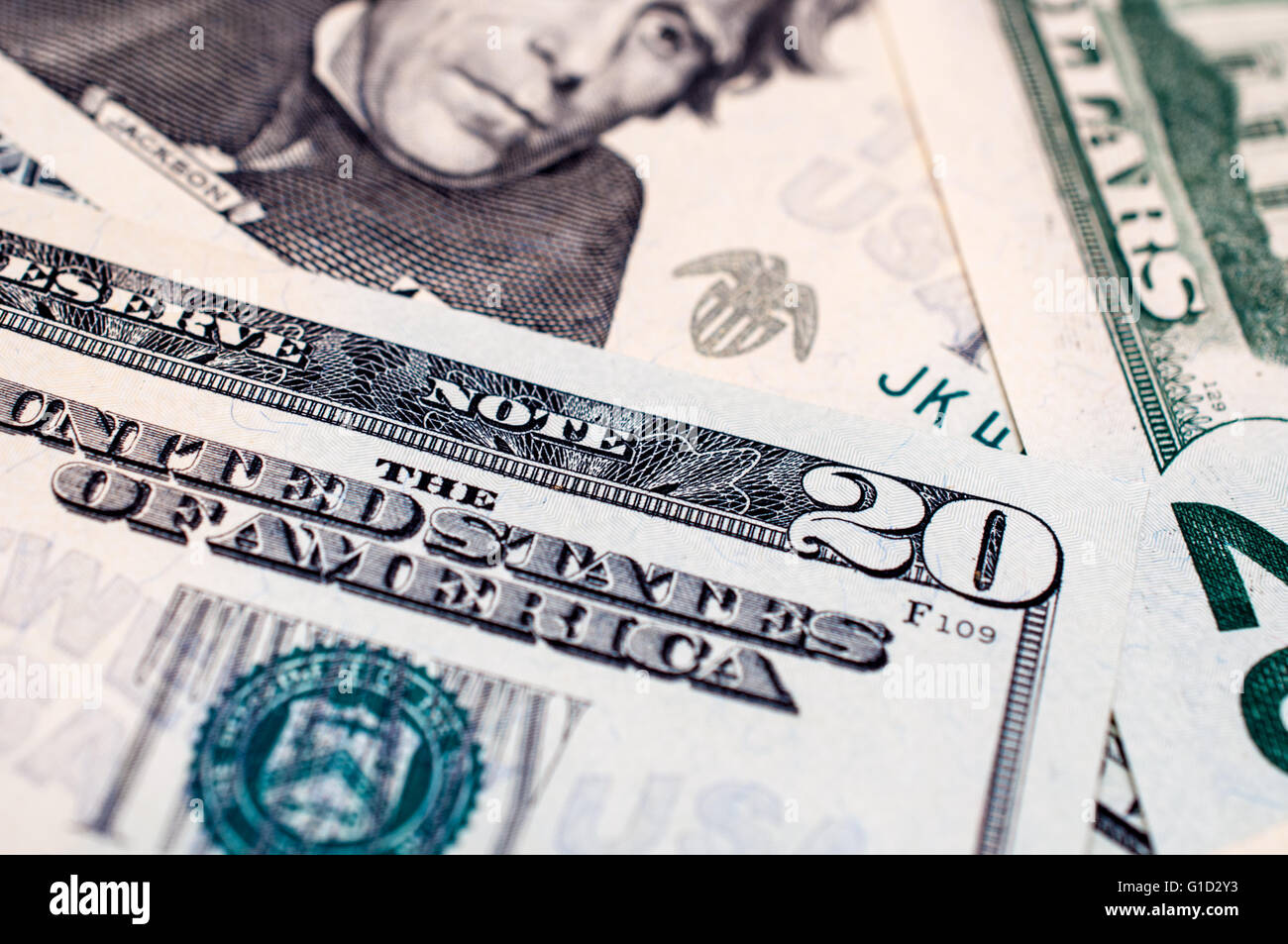 US Dollars - Close up on the United States of America Stock Photo