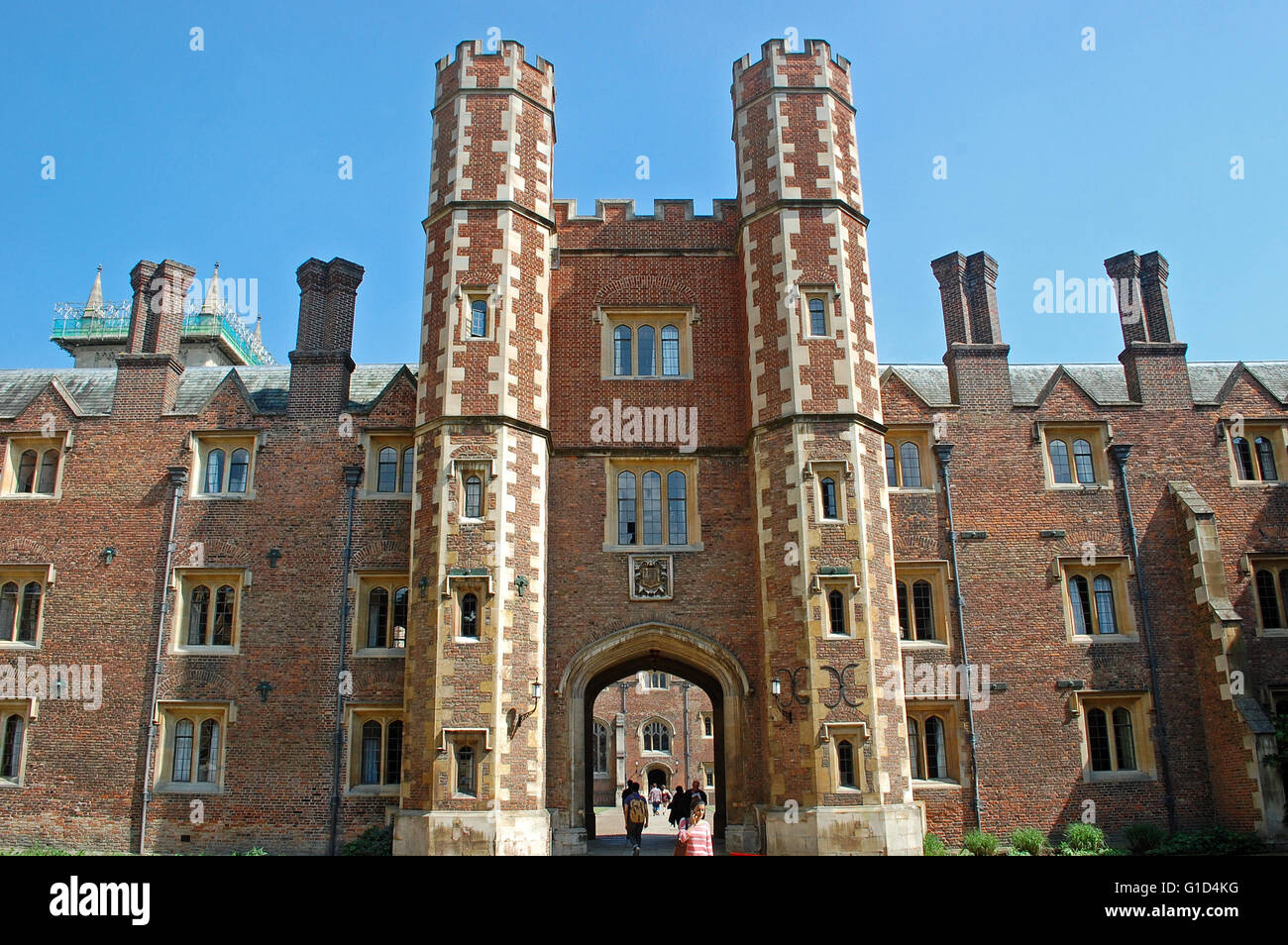 Entrance to St John's College, Cambridge University Stock Photo