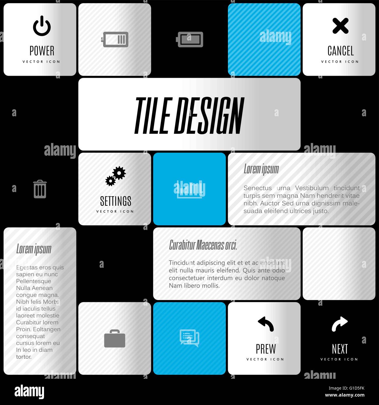 Business tile design. Vector design elements for flyers, templates, infographics. Stock Vector