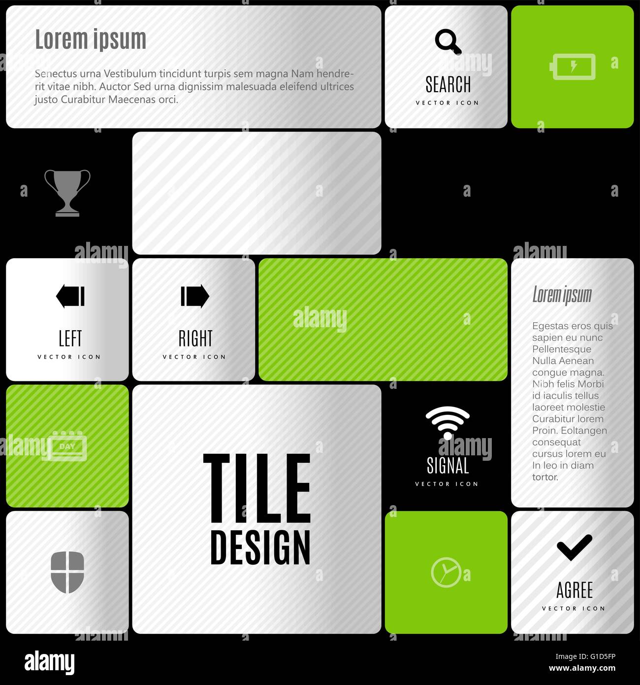 Business tile design. Vector design elements for flyers, templates, infographics. Stock Vector