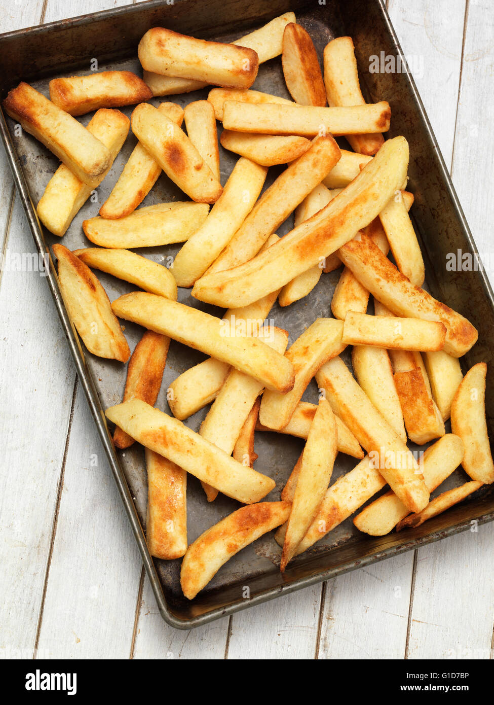 thick cut french fries Stock Photo