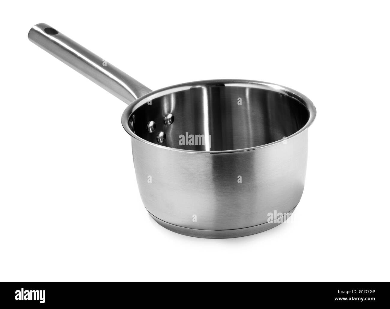 Stainless Steel pot isolated on a white background Stock Photo