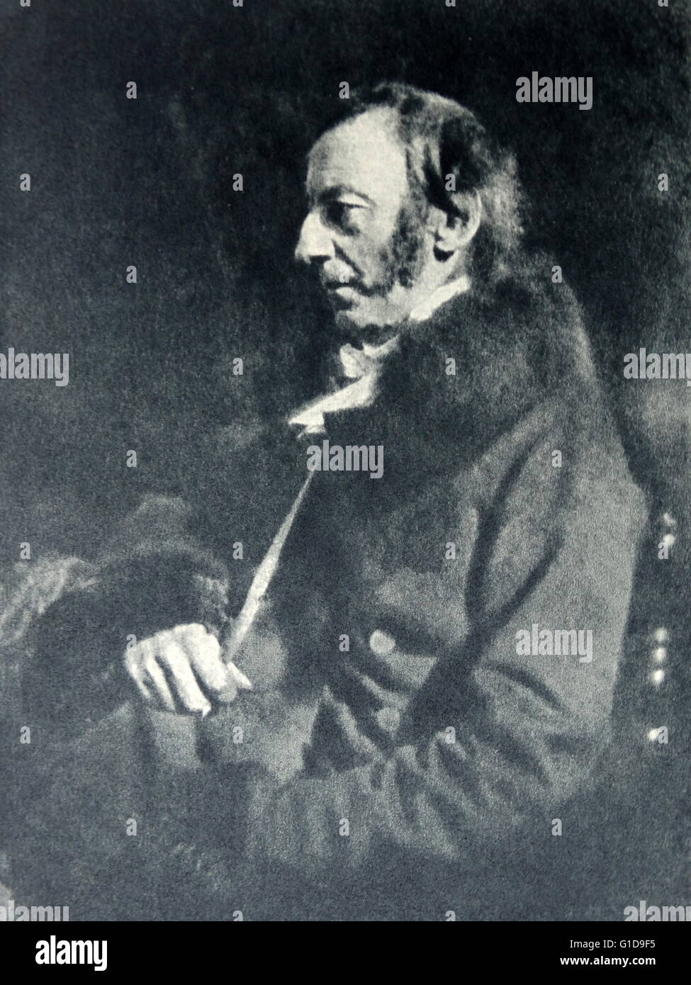 Spencer Compton Marquess of Northampton 1790-1851 known as lord Compton photographed in 1844 by Octavius hill. Stock Photo