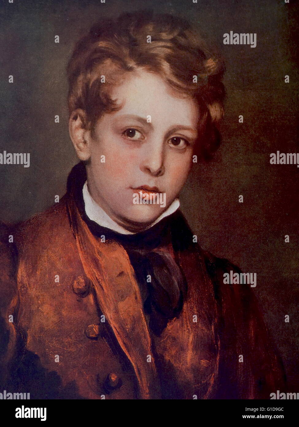 George Gordon Byron as a boy by Sir Thomas Lawrence. Byron 1788 – 1824, Lord Byron, English poet and a leading figure in the Romantic movement Stock Photo