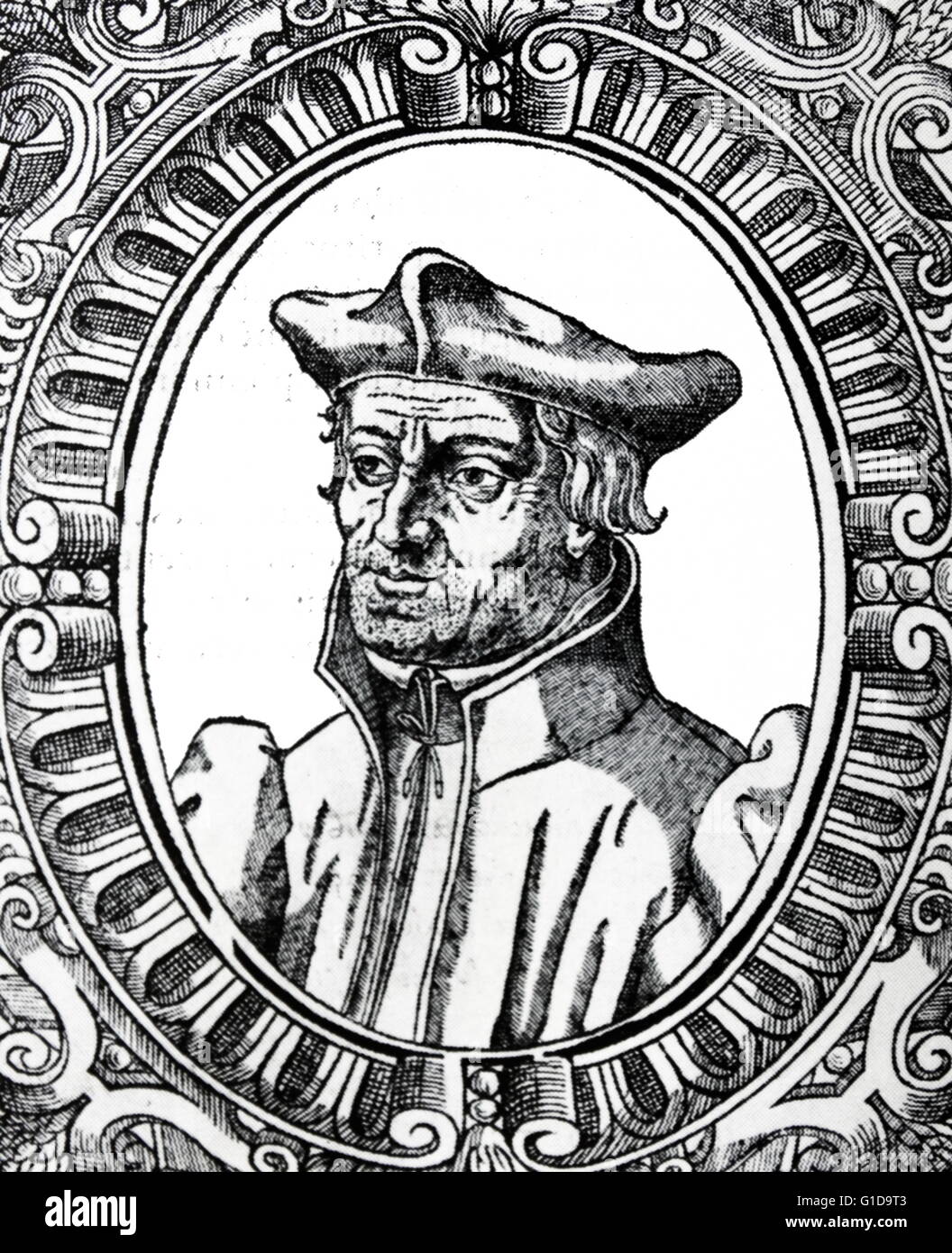 Jacques Lefèvre d’Étaples or Jacobus Faber Stapulensis (c. 1455 – 1536) was a French theologian and humanist. He was a precursor of the Protestant movement in France Stock Photo