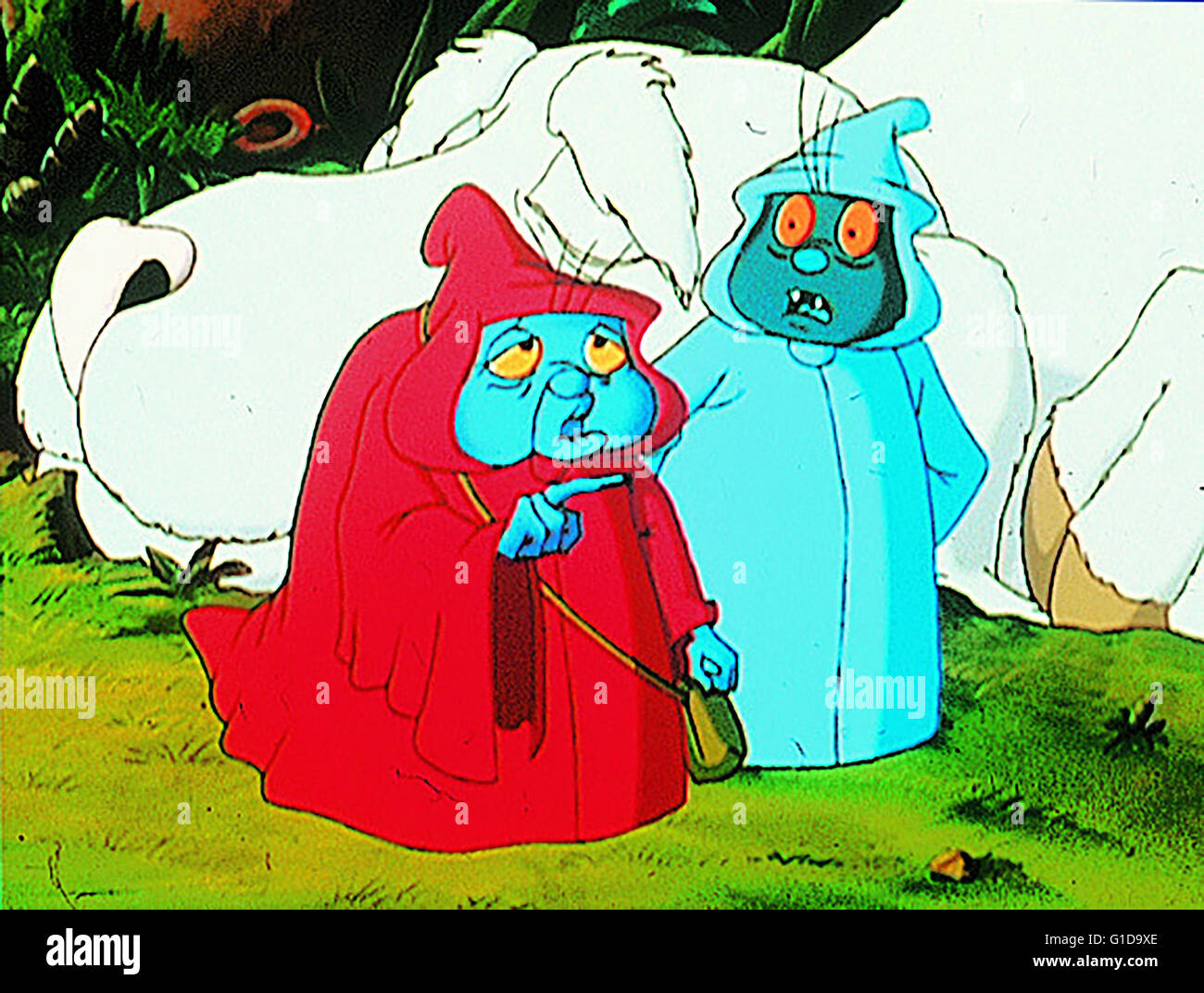 Unendliche Geschichte Das Ratsel Der Toten Berge Morlas Grosster Wunsch Die Zeichentrickfiguren Stock Photo Alamy