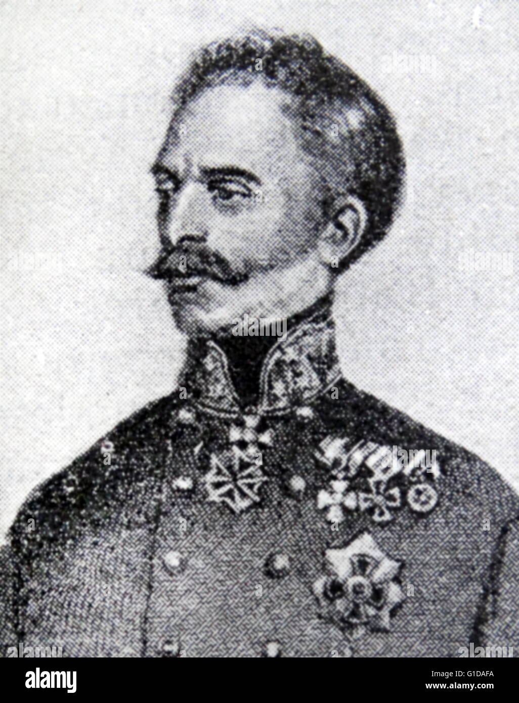 General Heinriche von Hess (1788-1870). Austrian soldier and senior commander under General Radetzky. Stock Photo