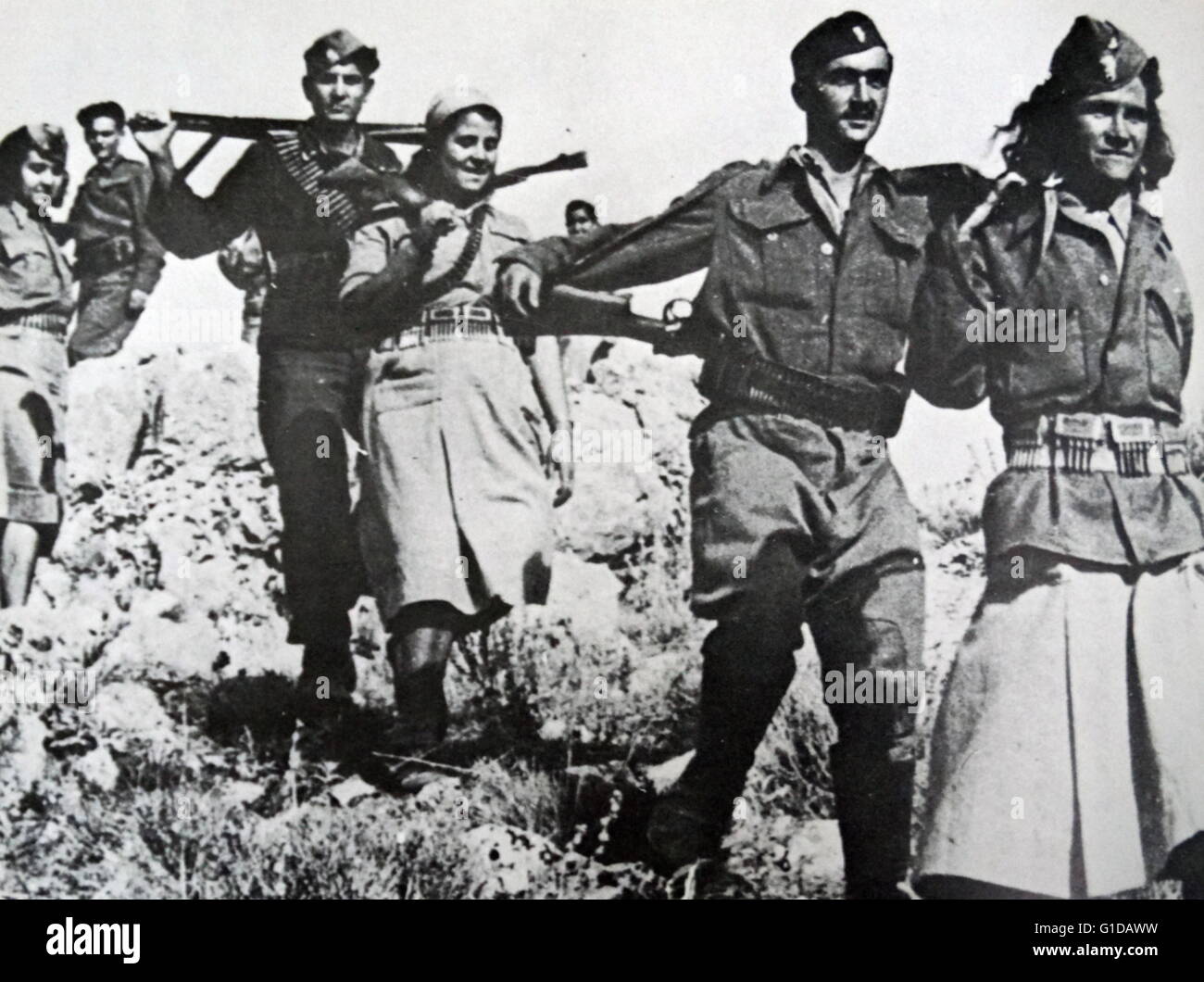 Greek guerrillas of Elas (Greek People's Liberation Army Stock Photo - Alamy