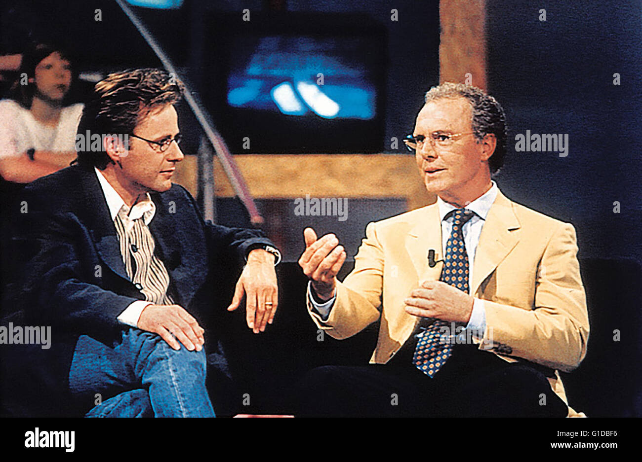 Ran (TV-Show) / Reinhold Beckmann (Moderator) / Franz Beckenbauer (Studiogast)| Stock Photo