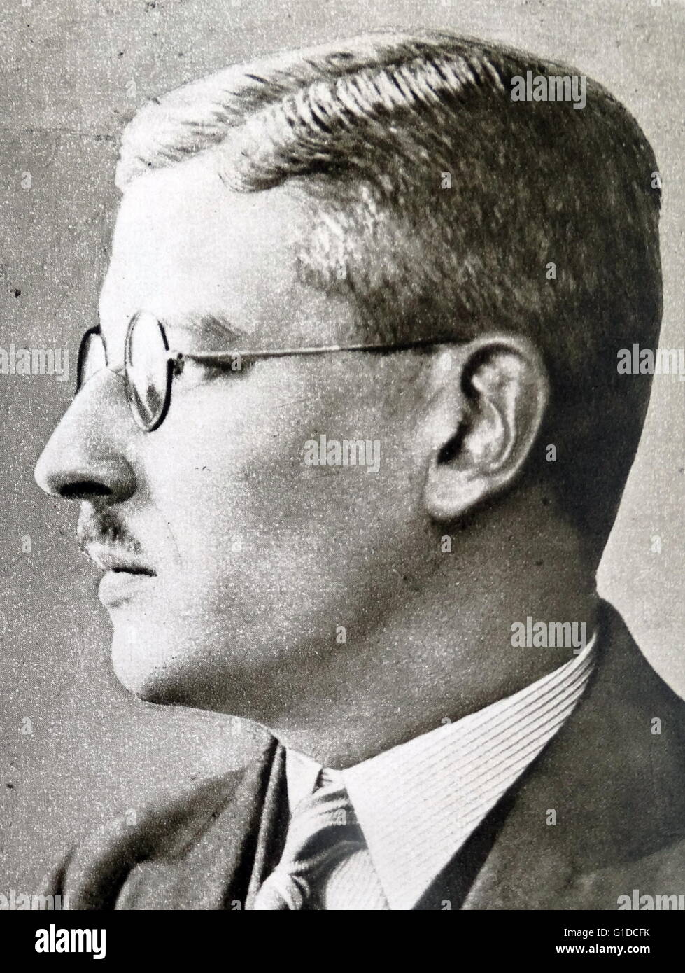 Photographic portrait of Kurt Schuschnigg (1897-1977) Chancellor of the Federal State of Austria until the Anschluss. Dated 20th Century Stock Photo
