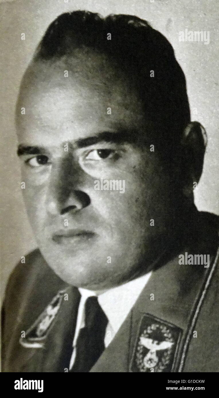 Photographic portrait of Hans Frank (1900-1946) Adolf Hitler's personal lawyer. Dated 20th Century Stock Photo
