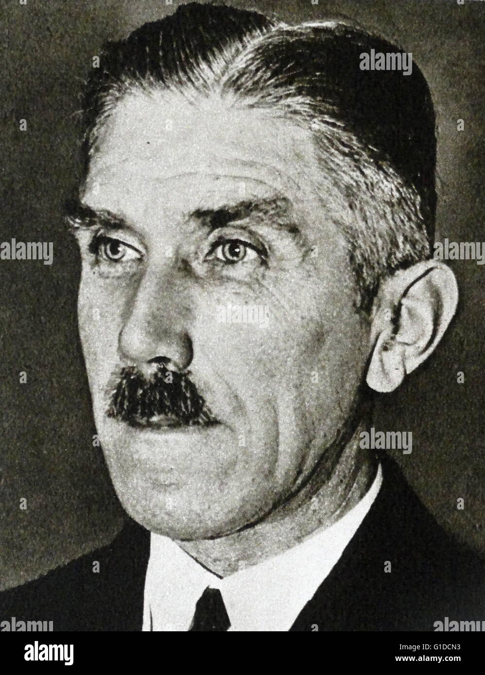 Franz von Papen 1879 – 1969. German nobleman, General Staff officer and politician. He served as Chancellor of Germany in 1932 and as Vice-Chancellor under Adolf Hitler in 1933–1934. Stock Photo