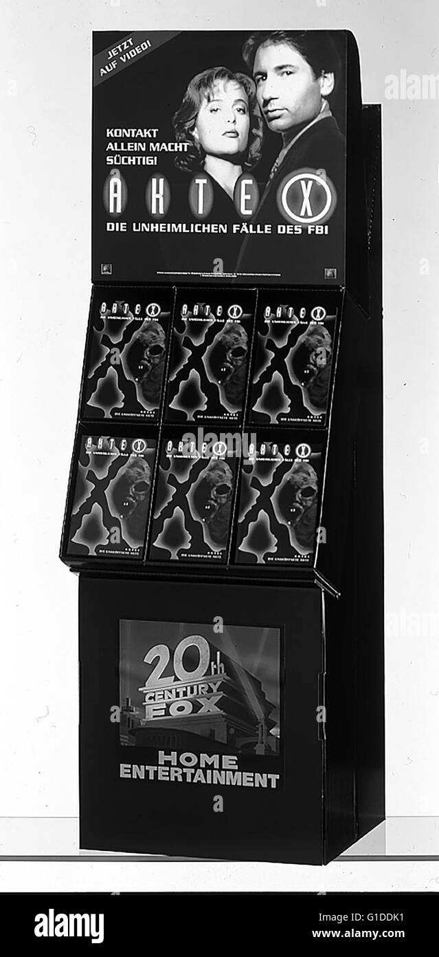 Akte X Video Aufsteller Stock Image Akte X Video Aufsteller Stock Image