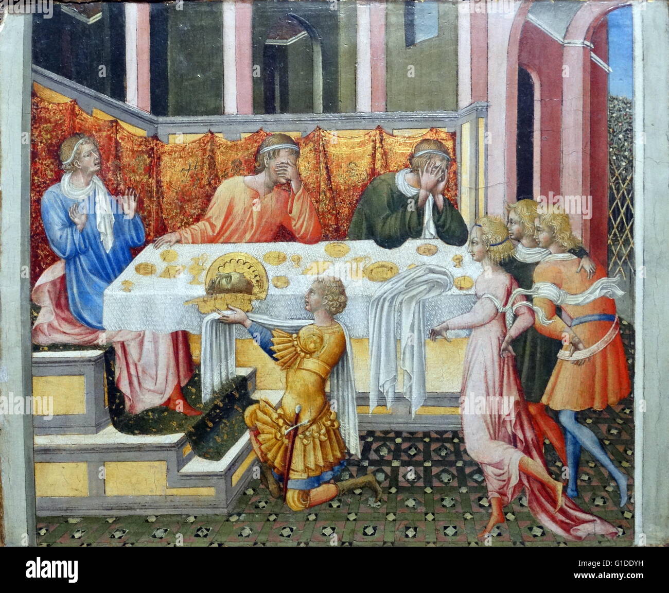 Painting depicting scenes from the life of Saint John the Baptist by ...