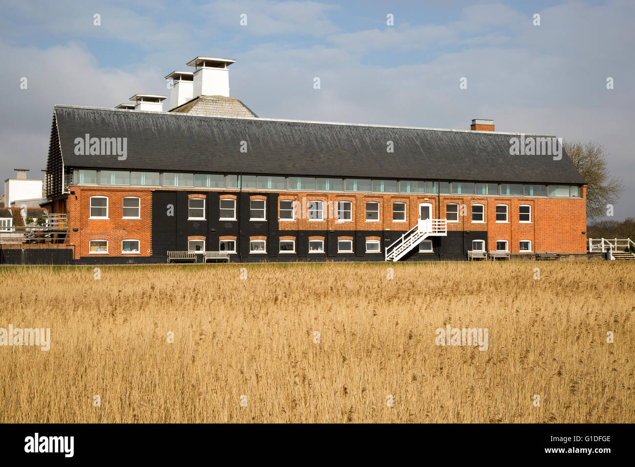 Concert Hall at Snape Maltings in converted industrial building, Suffolk, England, UK Stock Photo