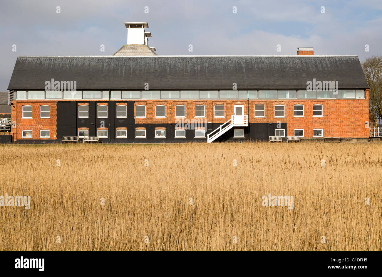 Concert Hall at Snape Maltings in converted industrial building, Suffolk, England, UK Stock Photo