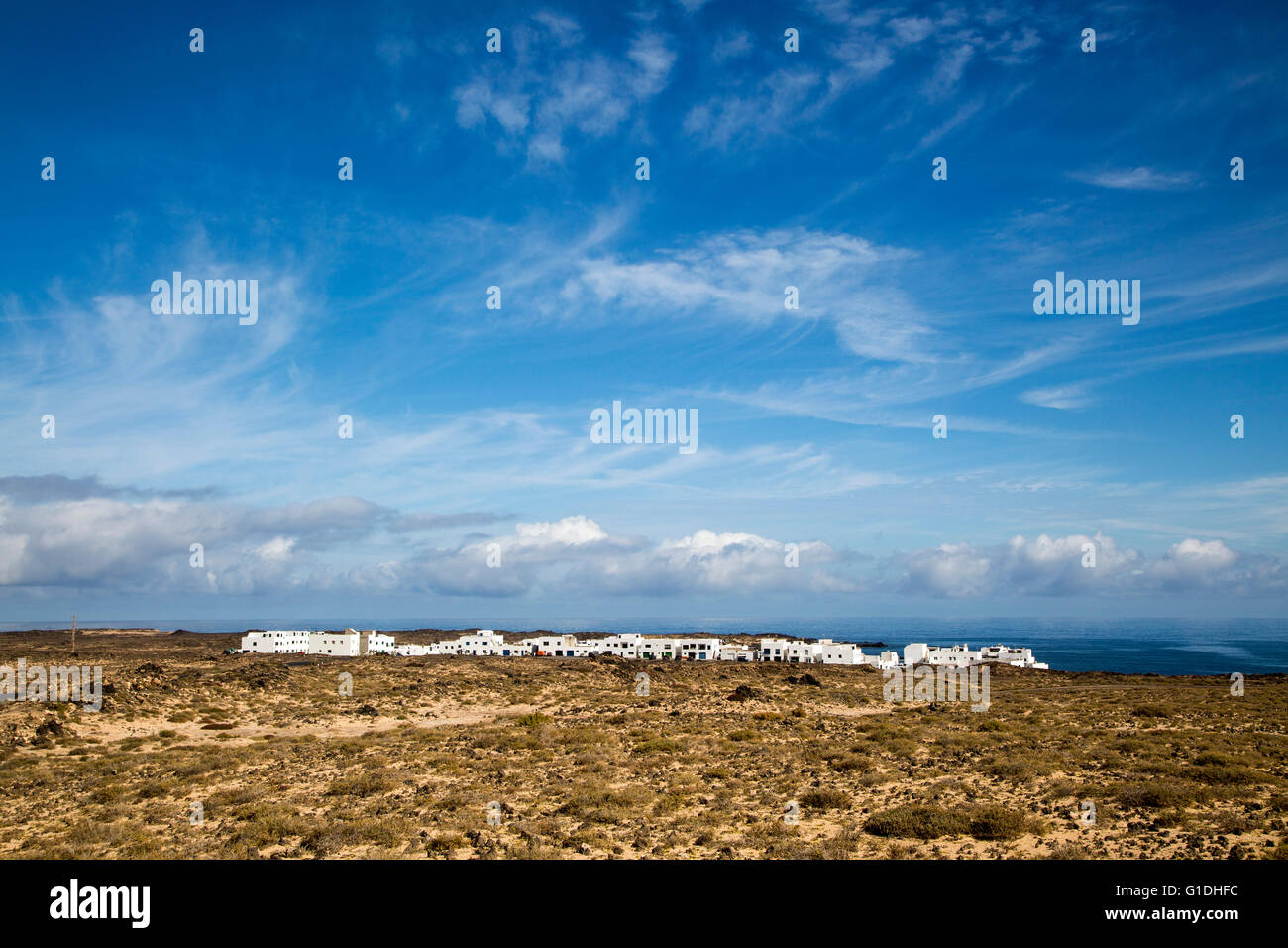 Caleta de Caballo village, Lanzarote, Canary islands, Spain Stock Photo