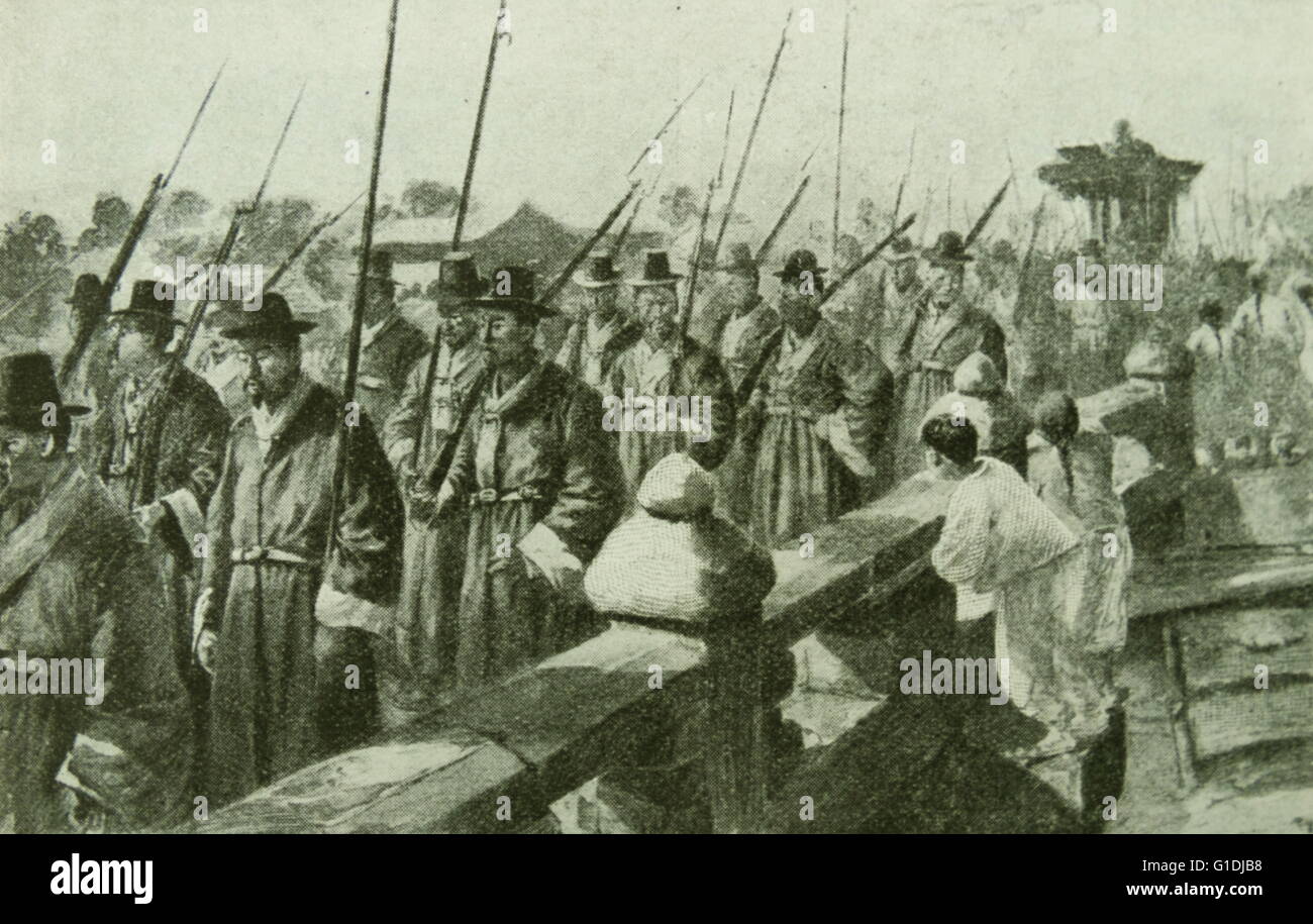 imperial procession, seoul, Korea 1880 Stock Photo
