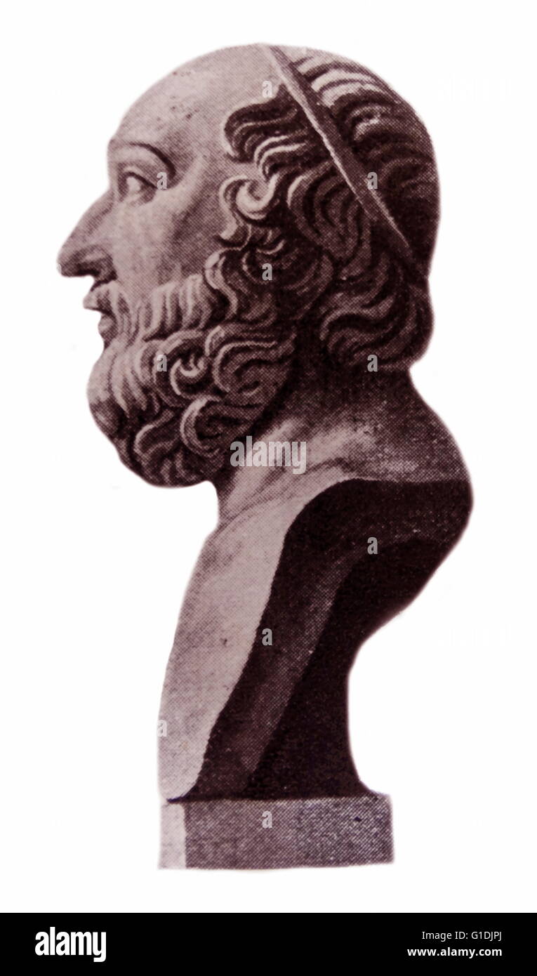 Bust of Plato a philosopher and mathematician in Classical Greece, and the founder of the Academy in Athens Stock Photo