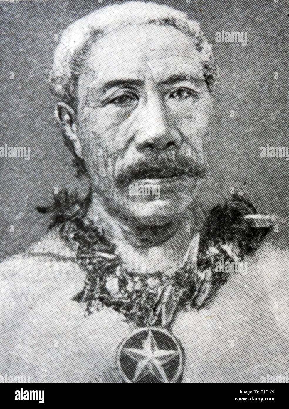 Tupua Tamasese Titimaea Candidate for King of Samoa 1889 Stock Photo