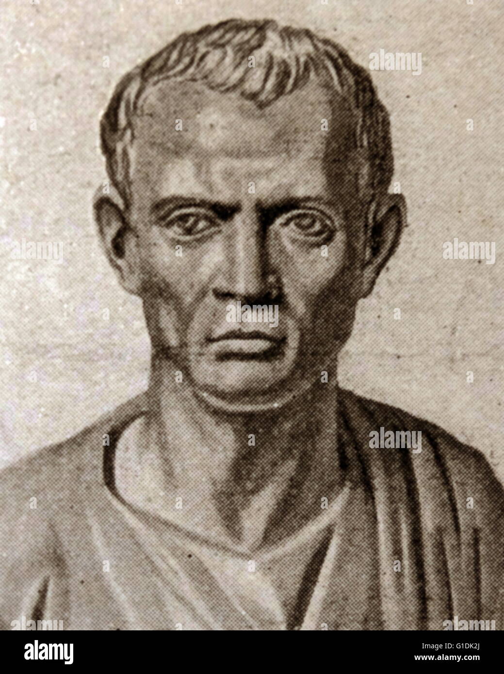 Bust of Marcus Tullius Cicero (107-43 BC) Roman philosopher, politician, lawyer, orator, political theorist, consul and constitutionalist. Stock Photo