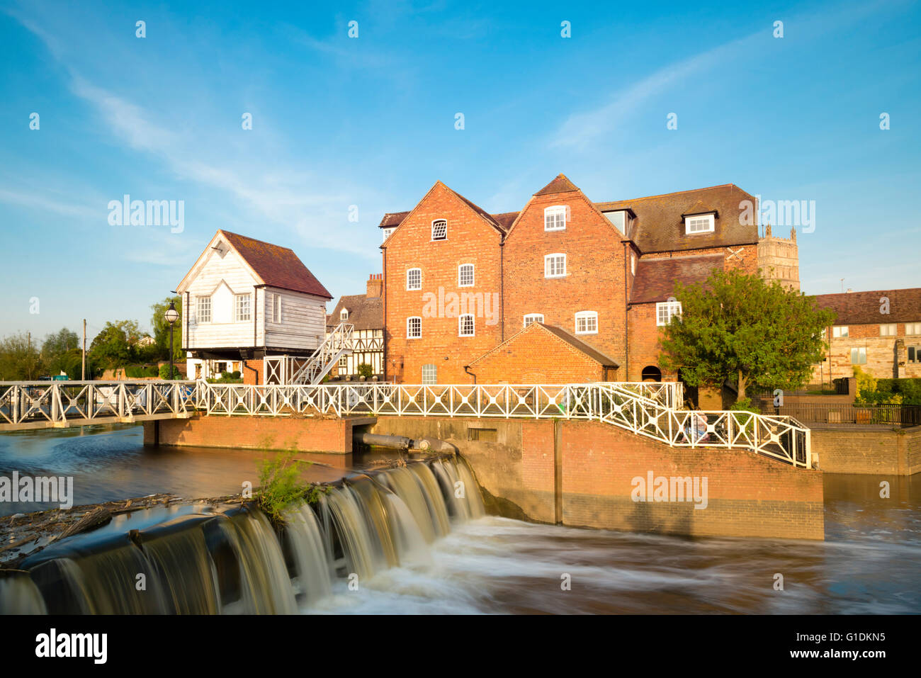 Tewkesbury water mill, Gloucestershire, UK. Stock Photo